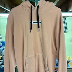 Hollister Men's Light Pink Hoodie